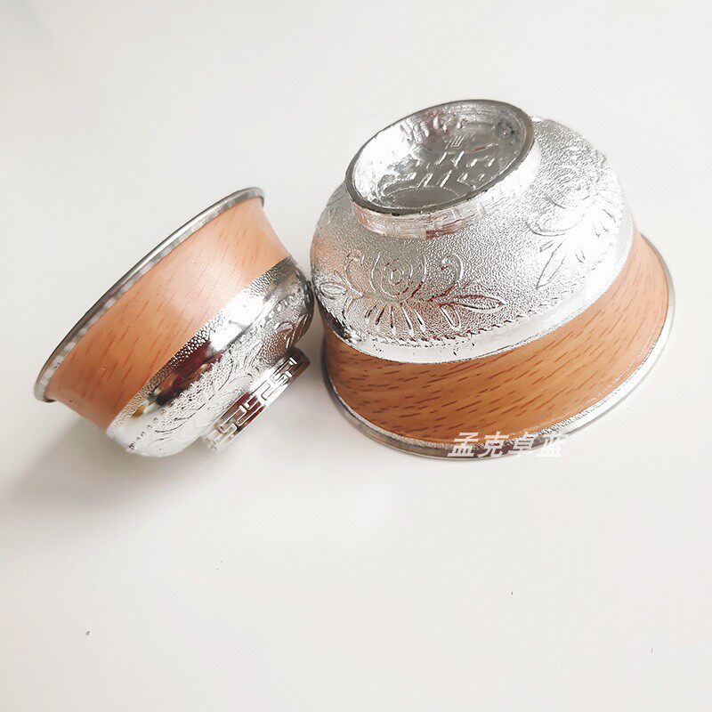 Mongolian bowl Mongolian toast silver bowl small wine bowl under the horse wine bowl wood grain color wine bowl Mongolian steppe toast