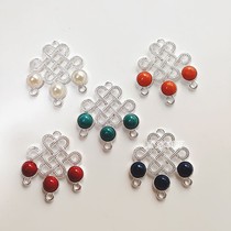 Alloy diy pendant with small pendant able to hang beads ethnic wind retro antique silver ornament accessories string beads China Jihan