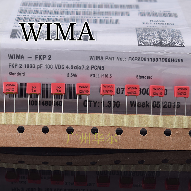 New line of goods Germany Weimar WIMA 1000PF 102100 V WIMA capacitive FKP2 2 5%