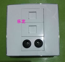 High quality 86 three-in-one panel two network sockets 2 DC sockets 2 RJ45 DC sockets single block