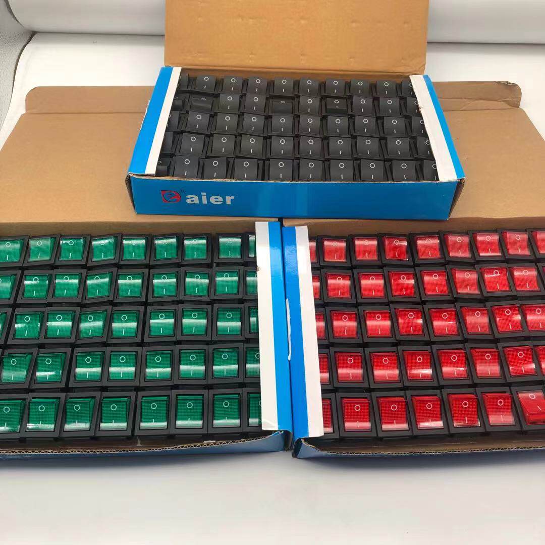 Rocker switch Rocker switch KCD2-201N toy car switch all copper with light power switch