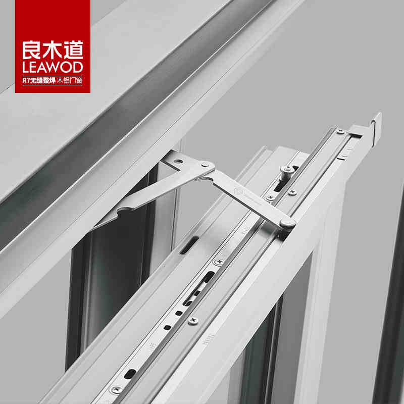 Good wood road custom GLN70 balcony window welding mute inner open inverted window Broken bridge aluminum alloy glass window