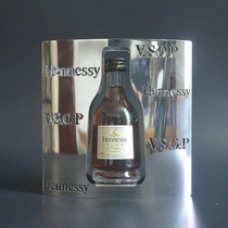Small wine version Hennessy 50ml glass vial with wine rack decoration decoration Brandy mini bottle collection