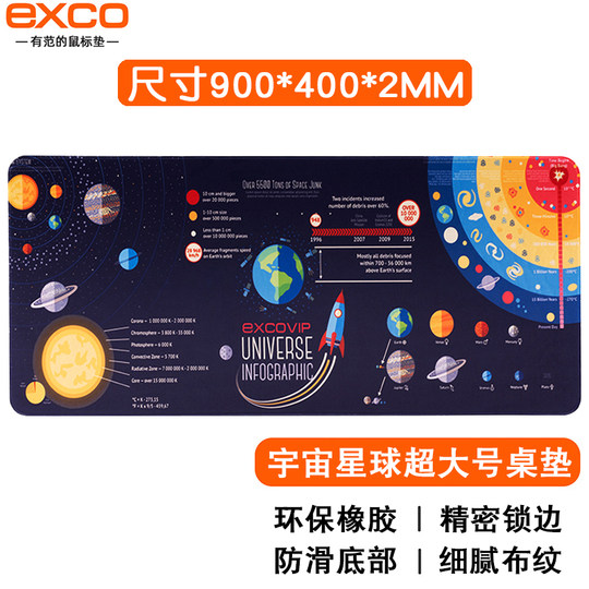 EXCO head boy mouse desk pad with edge lock animation competitive keyboard pad office gaming mouse pad extra large not heated