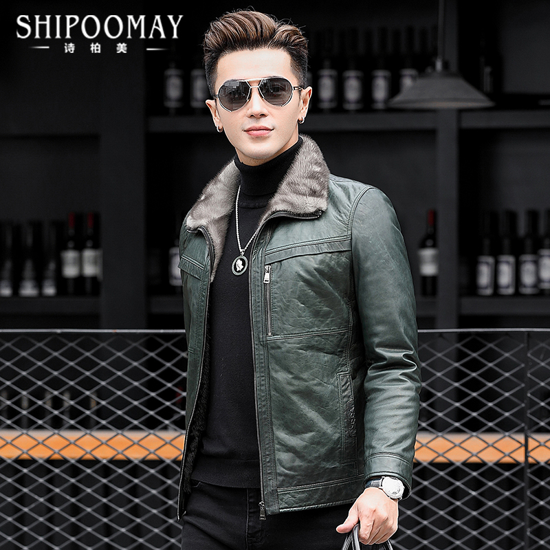 Henning mink fur coat men's whole mink fur integrated thickening genuine leather fur coat men's mink liner winter coat tide-Taobao