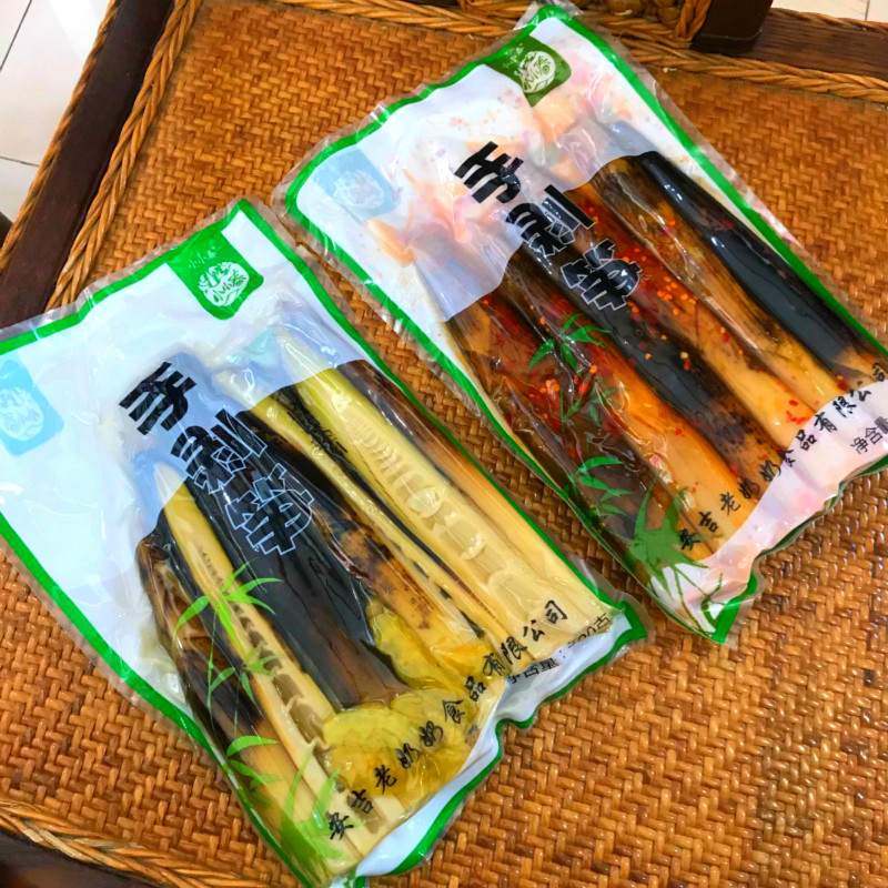 xiao terkterk Angie granny peel with hand sun kai dai ji shi 500g pao jiao wei shou bo sun hot & spicy snacks bamboo shoots