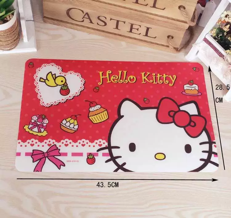 Phim hoạt hình Kitty Pet Placemat Mèo và Chó Hàng Hóa Bát Mat Bảng Mat Không Thấm Nước và Oilproof Khăn Trải Bàn Mat Khuyến Mãi 	bát ăn inox cho chó	