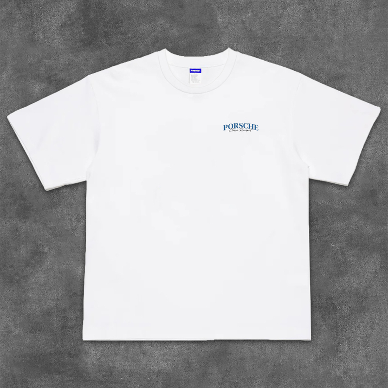 Xihai Zhan Dao Porsche 911 T-Shirt Short-Sleeved Racing Pattern Car Culture Shirt Pure Cotton Half-Sleeve