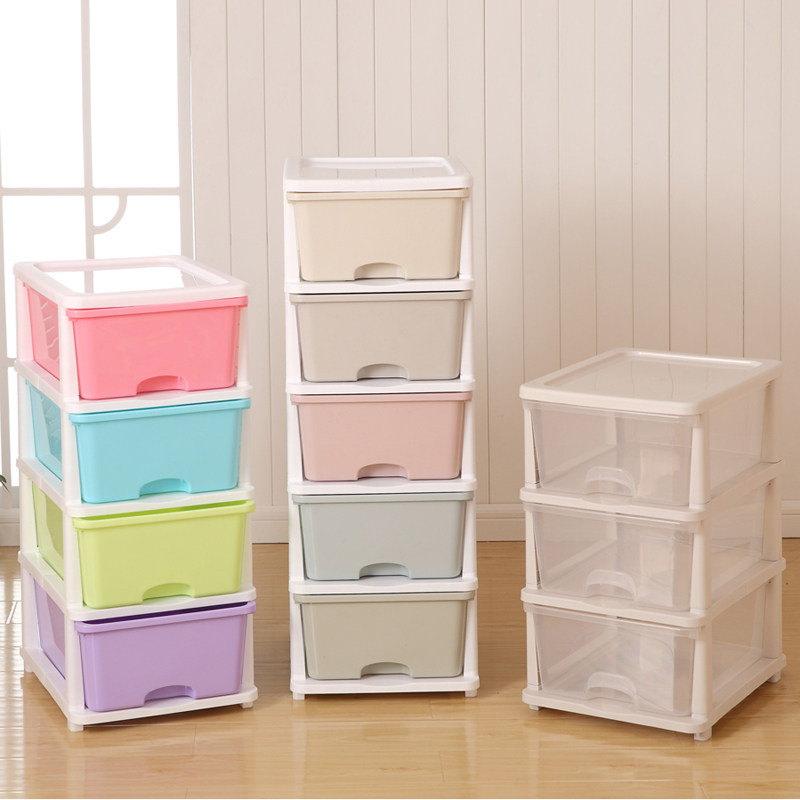 Extra large drawer type storage cabinet plastic storage finishing cabinet thickened toy storage box multi-layer clothing storage box