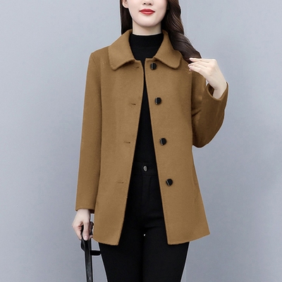 taobao agent Short velvet autumn demi-season woolen coat, 2023 collection, suitable for teen, for leisure