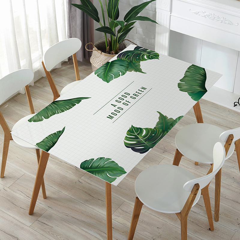 New INS soft glass dining room tea table cloth waterproof anti-oil and anti-burn and abrasion-proof and abrasion-proof table cloth