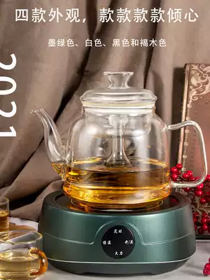 Mini black crystal stove German technology small bubble tea stove Tea stove Household glass kettle Iron pot tea maker Light wave stove