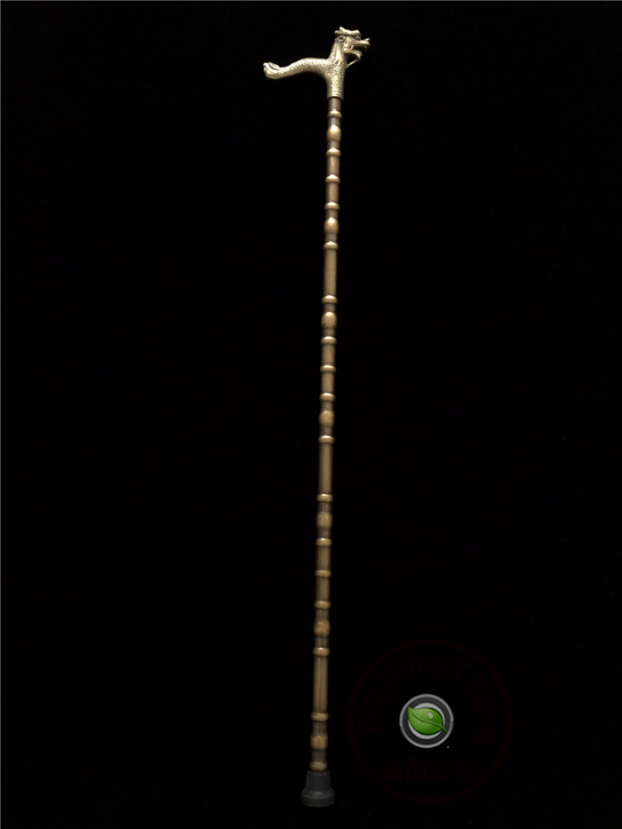 Imitation ancient bronze ware collection pure handmade brass tap Walking Stick for the Elderly with a Walking Stick Cane Craft Gift Pendulum