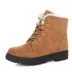 Phụ nữ mùa đông ấm áp cỡ lớn cotton boot giày tuyết giày boot nữ da thật Giày ống