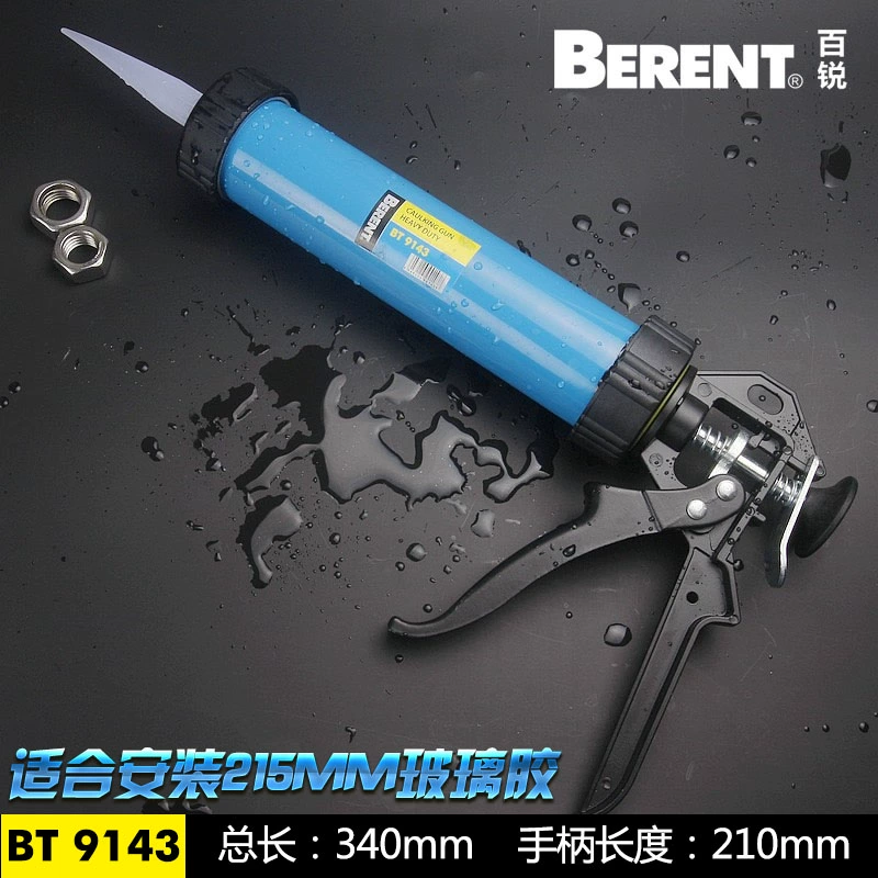 Súng bắn keo thủy tinh Bairui tiết kiệm nhân công súng silicon hướng dẫn sử dụng súng bắn keo 340mm súng bắn keo đường may đẹp caulking loại phổ thông giá súng bắn keo 