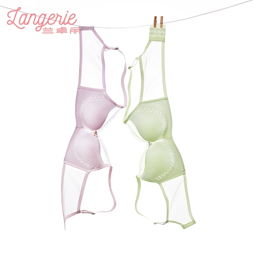 兰卓丽 Нижнее белье, бюстгалтер, легкий и тонкий дышащий мятный бюстгальтер пуш-ап