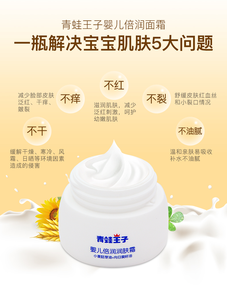 青蛙王子 宝宝润肤乳面霜两件 图5