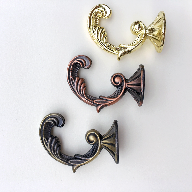 Curtain small adhesive hook wall hook pastoral countryside creative Chinese curtain clothes adhesive hook wall hook simple versatile