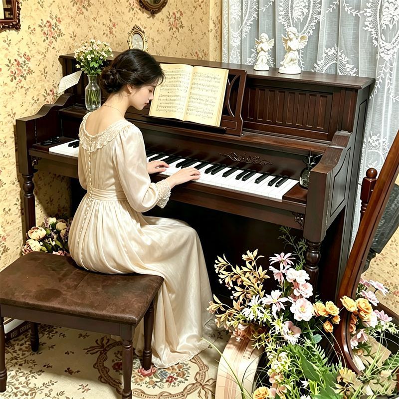 Photography Props Piano New Model Wedding Dress Real Scene Photo Studio Photography Props Wooden Imitation Piano in Republic of China Style