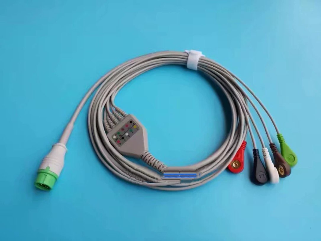 监护仪配件适用兼容科曼C30 C50 C60 C70 C80 90 NC8  心电导联线
