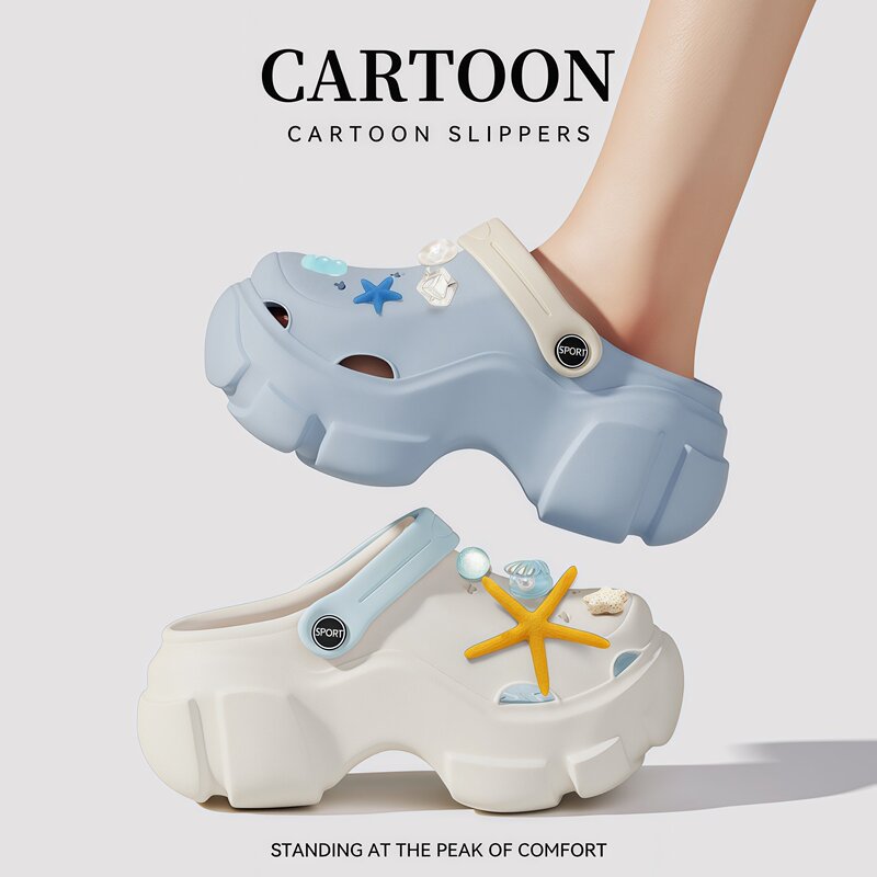 Japanese Thick-Soled Clogs for Women, 2026 New Model, Summer Outdoor Non-Slip Anti-Odor Sandals with Arch Support