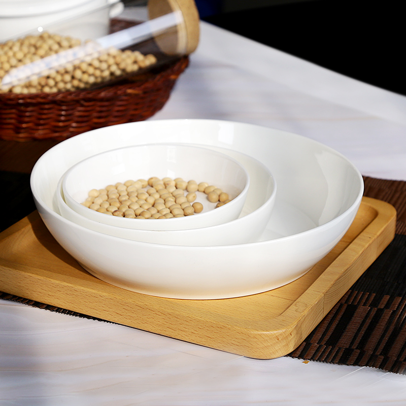 Pure white contracted western - style ipads porcelain tableware they dip dish fruit dish dish FanPan dry fruit tray plates
