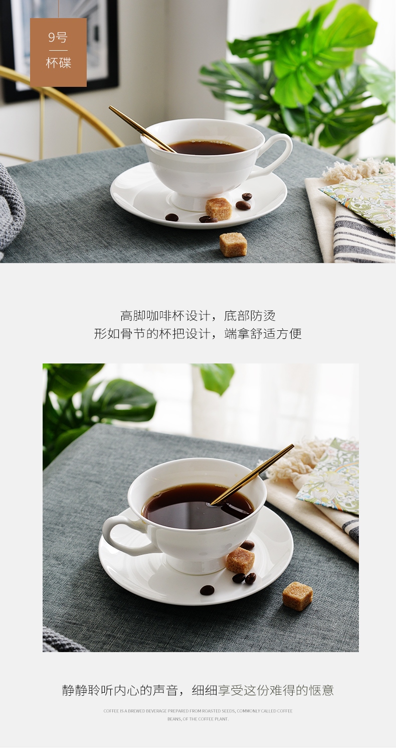 Pure white ipads China coffee cups and saucers office coffee cup cafe custom logo printing ceramic cup with dish to send a spoon