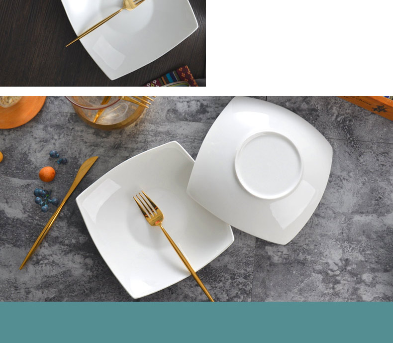 Tableware plate 10 ipads porcelain white son home plate round dish dish 8 inch plates FanPan ceramic plate