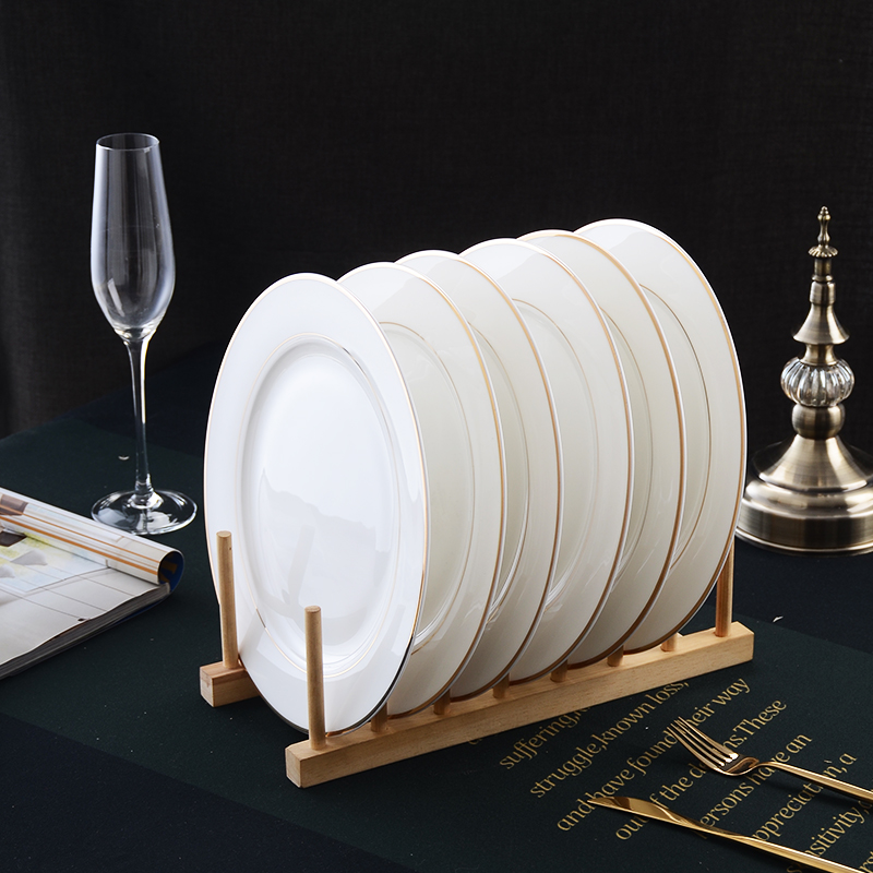 Western dishes up phnom penh ipads porcelain white household food dish European 8 inches flat six ceramic dish platter