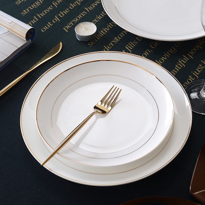 Steak dishes white household ipads porcelain dish dish dish up phnom penh hotel western - style food tableware flat white porcelain dinner plate