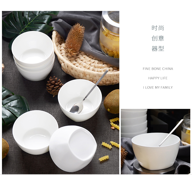 Pure white ipads bowls with 10 m jobs 4.5 inches square ceramic bowl bowl white tall bowl serie rainbow such use
