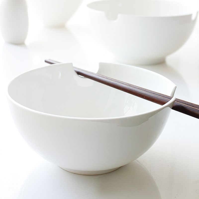 Tangshan pure white ipads bowls 8 inches deep bowl rainbow such as bowl to ultimately responds soup bowl bowl of creative move dessert bowl bowl of horn