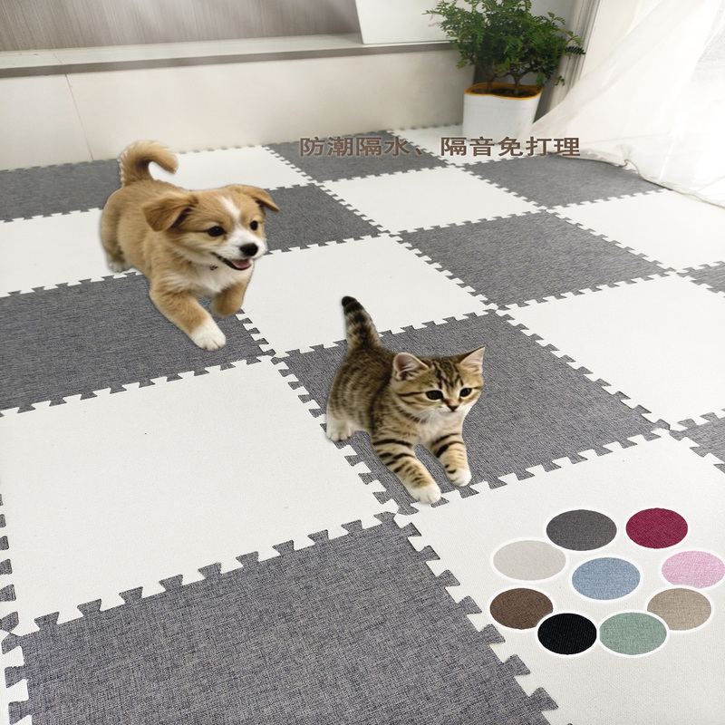 Living Room Pet Floor Mat Carpet Supplies for Puppies and Cats Indoor Scratch-Proof Waterproof Urine-Proof Anti-Slip Anti-Noise Splicing