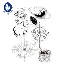 Zhi Ye original stars young stars starry stars waterproof male and female Planet astronauts map buy one get one send two