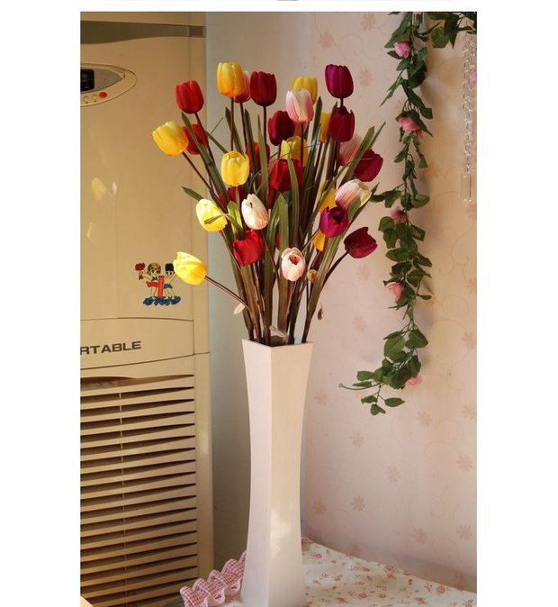 Năm hoa nhân tạo, hoa tulip, hoa chống thật, hoa giả, hoa khô, hoa, hoa trang trí, trang trí nhà, hoa - Hoa nhân tạo / Cây / Trái cây cây giả