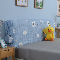 Fabric all-inclusive headboard cover Simple modern headboard cover Curved backrest cover European leather bed soft bag dust protection cover