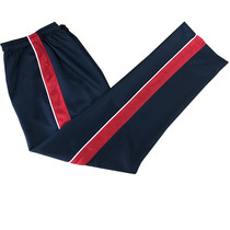 Customized school clothes pants deep Tibetan spring and summer autumn trousers inlaid with large red wide white thin straight straight sports pants