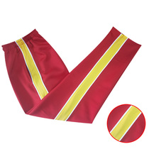 Customized new spring and autumn trousers red clip yellow wide side white side straight sports pants casual pants school pants students
