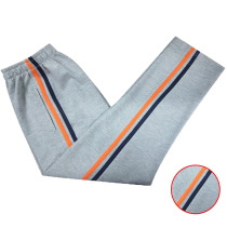 Customized school uniforms spring and autumn mens and womens trousers sports trousers cotton gray orange Tibetan bars school pants