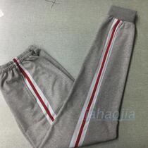 Spring summer and autumn children boys and girls sports pants thin pants trousers gray cotton closing Casual school pants