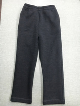 New spring and summer autumn Terry fleece dark gray pure color cotton boys and girls sports pants student adult sports trousers