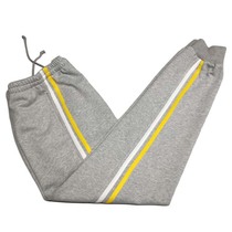 Gray spring and summer season sports pants female students Korean version of cotton loose white yellow side bundle foot closure autumn school dress pants