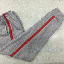 The new spring and autumn L Grey cotton parquet Red 2cm bar movement cotton terry leisure long xiao ku