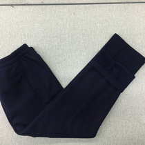 Winter thick non-falling velvet school pants dark navy blue solid color trousers sports casual straight pants warm mens and womens pants