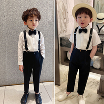 Boy suit summer children suit suit boy 2021 new flower girl dress with pants handsome catwalk show
