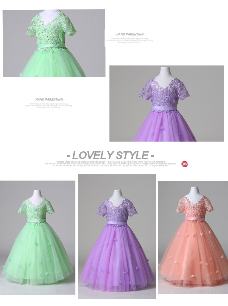 Cô gái váy váy công chúa váy cưới trẻ em pettiskirt mùa đông hoa cô gái váy váy catwalk chủ trang phục váy bé gái