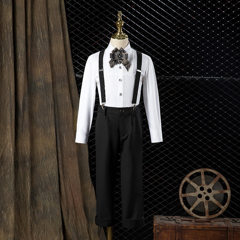 Children's gown boy suit suit kid piano for English Inn Wind host Yanist boy Little West suit