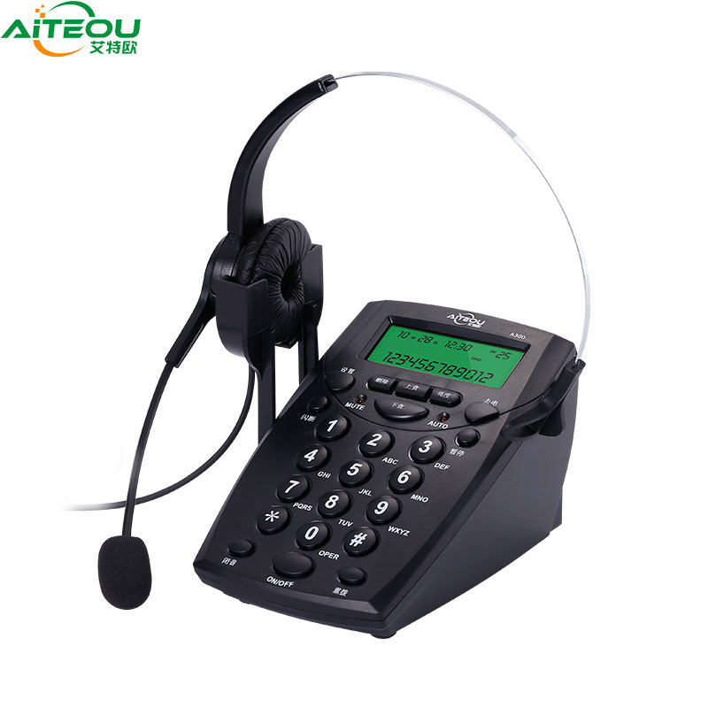 ATeo A300 landline telephone calls center-flight attendant customer service ear-wheat electric pin special headphone suit