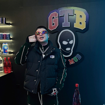 GTB Ghettobro充棉秋冬马甲背心加厚立体刺绣国潮美式复古休闲ins