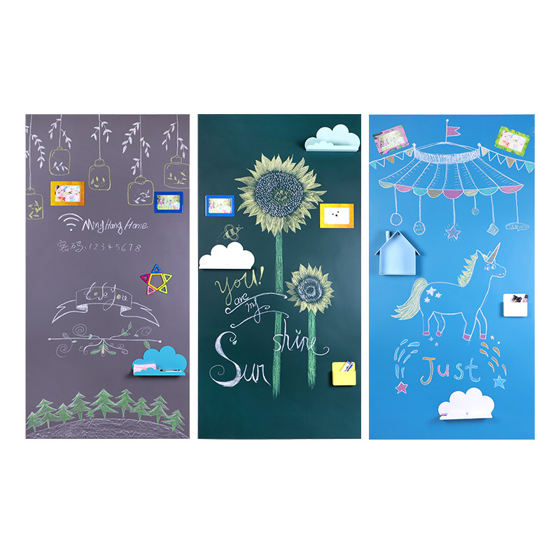 Magnetic Ruyi wearing gray thick blackboard paste magnetic graffiti wall Office Home double layer environmental protection easy to wipe can be customized